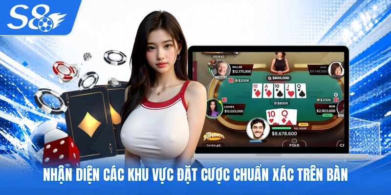 Nhận diện các khu vực đặt cược chuẩn xác trên bàn