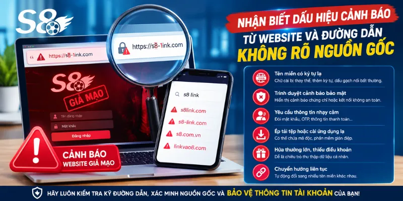 Nhận biết dấu hiệu cảnh báo từ website và đường dẫn không rõ nguồn gốc